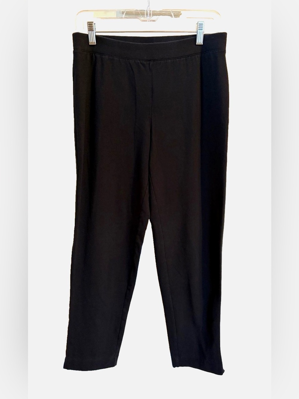 Talbots Hello Saturday Black Pull On Ankle Pants S Slim Leg Side Slit